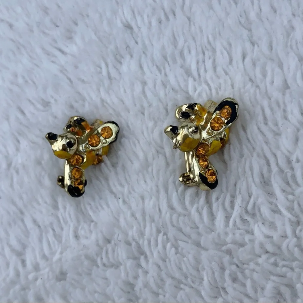 Two Vintage Bee Pins Brooch Insect Bumblebee Bug Enamel